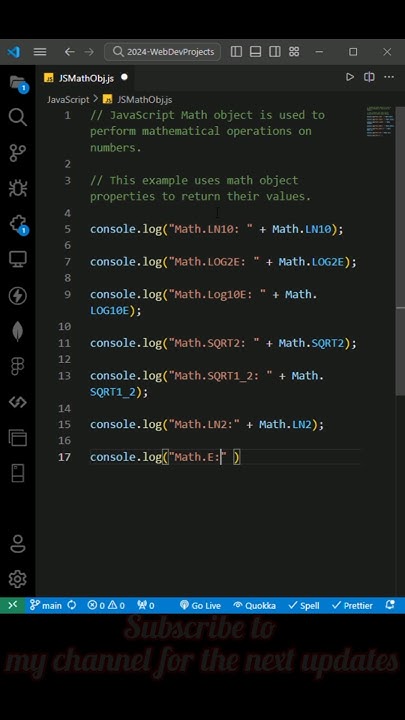 JavaScript Math object is used to perform mathematical operations on ...