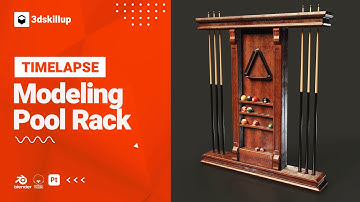 🎱 3D Modeling Timelapse: Game Ready Pool Rack
