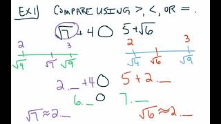8th Grade GoMath Module 1 Lesson 3b:  Ordering Real Numbers