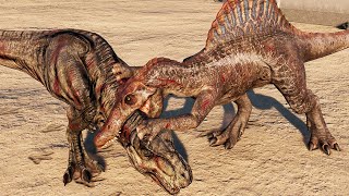 Spinosaurus Neck Snapping Kill Animation Vs Large Carnivore - Jurassic World Evolution 2