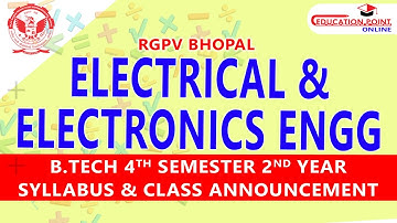 RGPV Electrical & Electronics Engineering (EX) B.Tech 4th Sem 2nd Year Syllabus