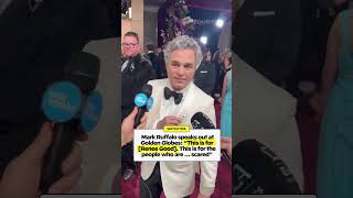 Mark Ruffalo spoke out against the killing of Minneapolis' Renee Good at the Golden Globes Awards.