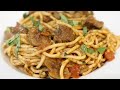 Spaghetti aux rognons ide dner ou djeuner shalou cuisine