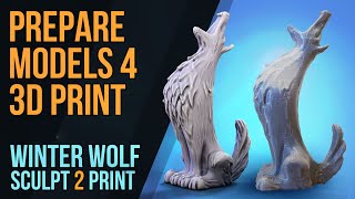 Preparing for 3D Printing in Blender 2.9 - WINTER WOLF
