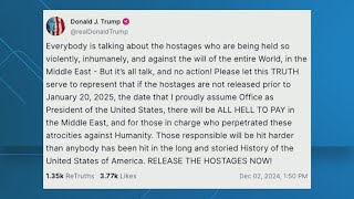 President-elect Trump demands Hamas release hostages