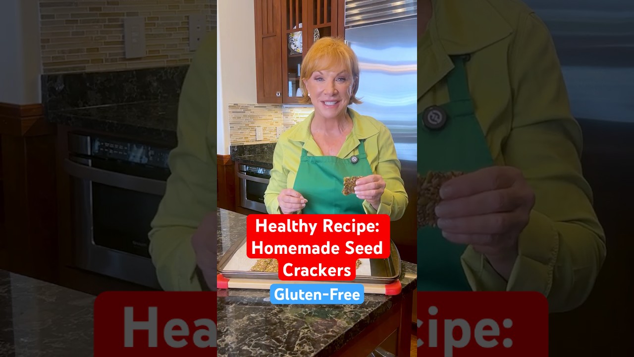 Homemade Gluten-Free Seed Crackers. Crunchy, savory and great for parties. #recipe #guthealth
