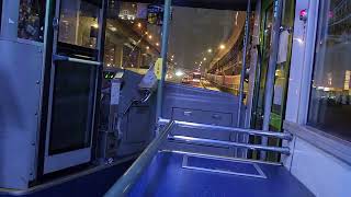 【強拉轉速！！】[客運運轉音]大都會客運982 455-FR福田油電混合低底板公車 行駛大漢橋 電力輔助+引擎 運轉音