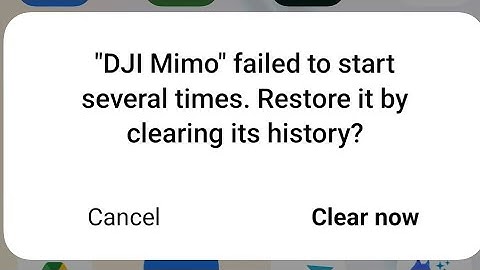 Fix dji mimo failed to start several times. restore it by clearing its history problem 2022