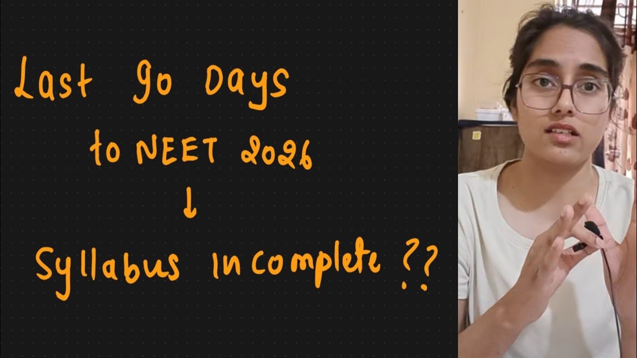 Last 90 Days NEET 2026 Strategy to Complete Syllabus 🔥 - YouTube
