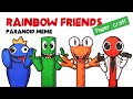 Paranoid meme roblox rainbow friends animation paper craft by toony moony art