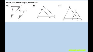 Show that the triangles are similar