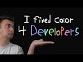 I made picking colors easy for web developers