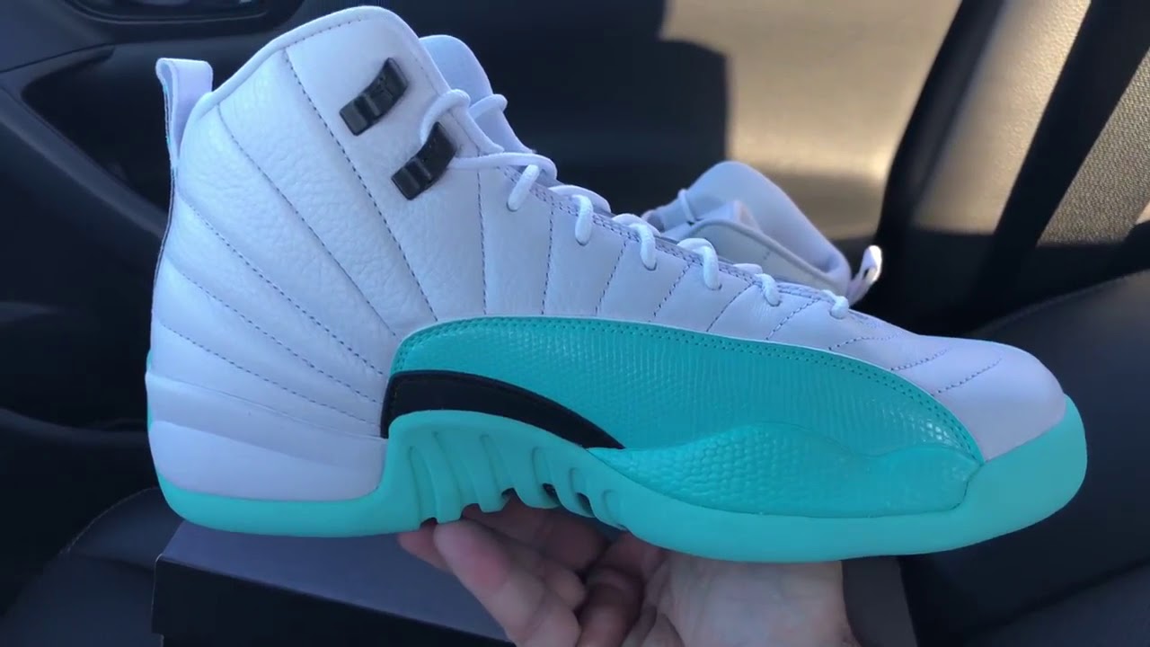 jordan 12 aqua and black