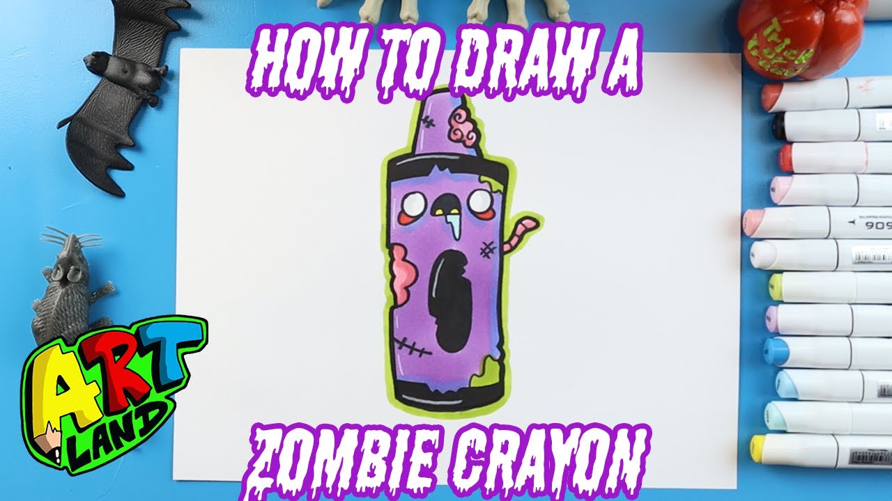 How to Draw a Zombie Crayon YouTube