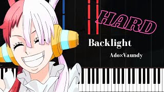 Backlight/Ado × Vaundy / ONE PIECE FILM RED/Piano Tutorial/Hard/Sheet Music/逆光