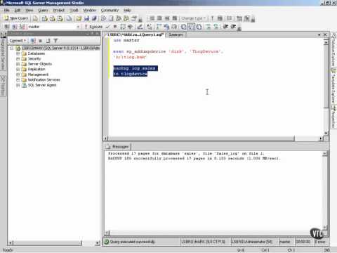 Transaction Log Backups Lesson 11.6