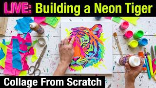 LIVE: Building a Neon Tiger Collage From Scratch