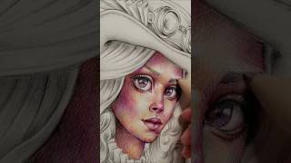 6 color ballpoint pen cross-hatching drawing coloring #illustration Christine Karron