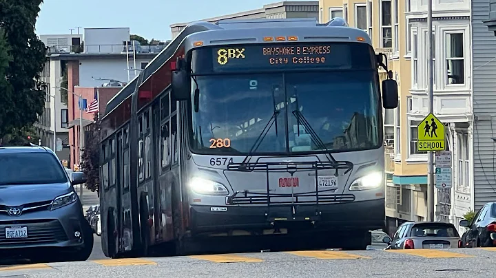 San Francisco MUNI 2016 New Flyer Xcelsior XDE60 6574 on route 8BX Bayshore B Express
