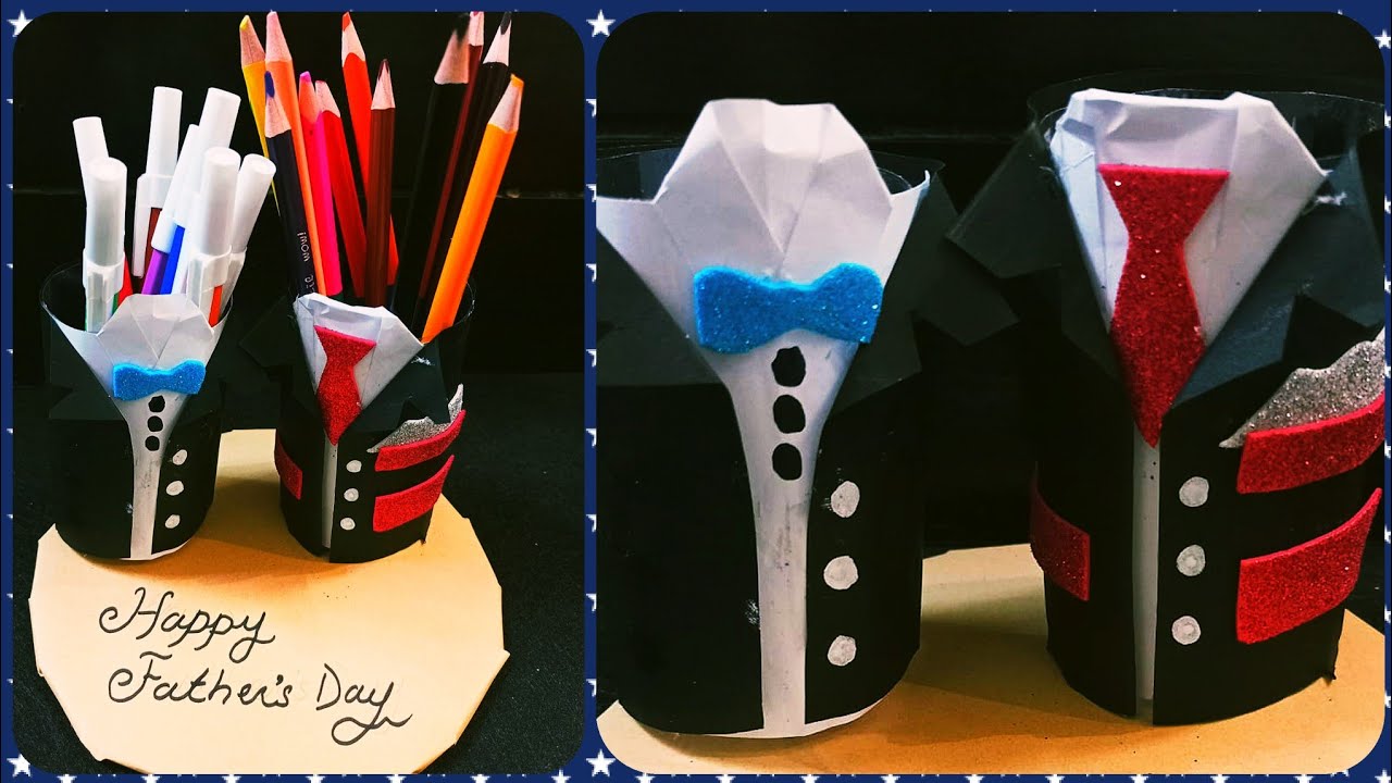 Father s Day Gift Idea Pen Holder Best Out Of Waste Pen Holder Making father-s-day-gift-idea-pen-holder-best-out-of-waste-pen-holder-making