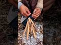 Bushcraft Fire Starter in Seconds! Try This Trick. #camping #survival #outdoors #bushcraft