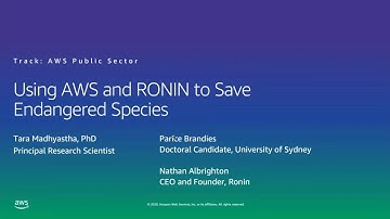 HPC on AWS Event - Using AWS and RONIN to Save Endangered Species