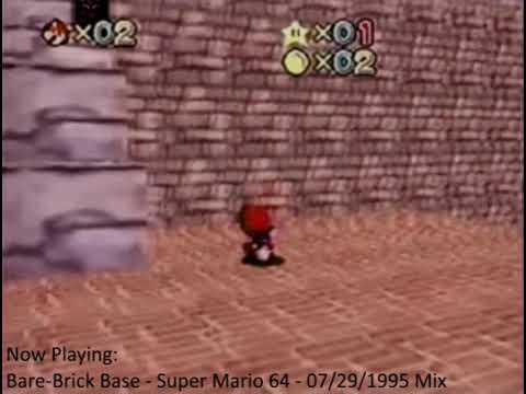 Super Mario 64 - 1995/07/29 SOUNDTRACK - Bare-Brick Base (read desc) - Video found by Sanic2.
Video uploaded to Unlisted Videos by The Fearful Dude.