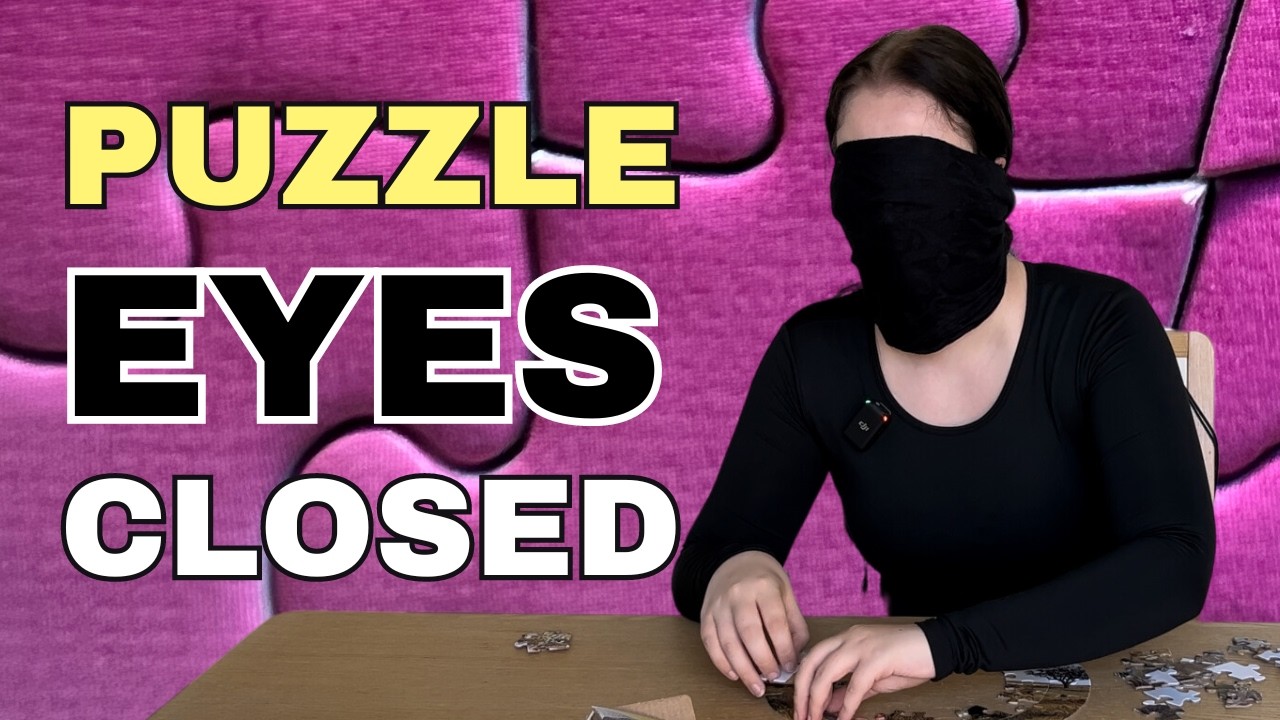 Puzzling BLINDFOLDED Challenge | How to solve a puzzle with your eyes ...