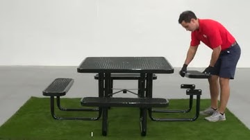 How to Assemble Square Metal Picnic Tables