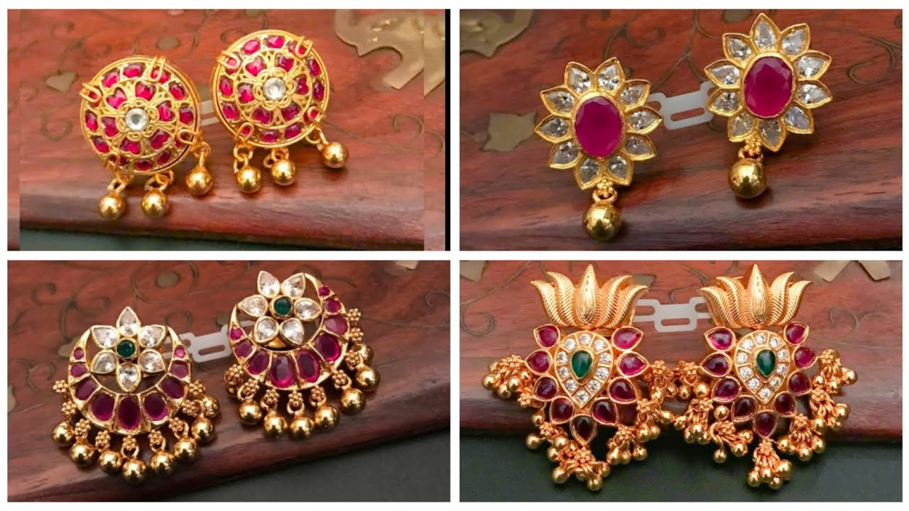 22K Gold Plaed Earring Women Daily Wear Drop Dangle Traditional Ethnic  Jewellery | eBay