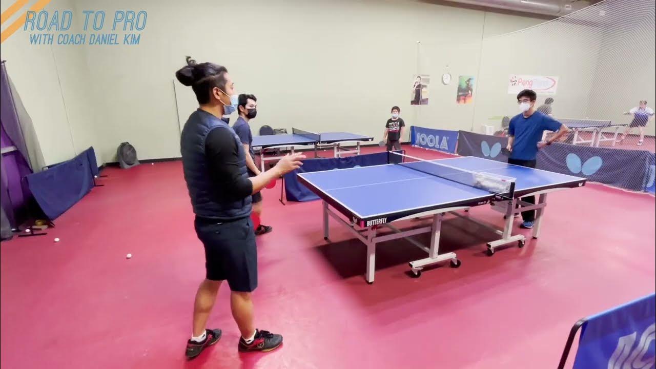 Table Tennis Drill 4 ways Forehand Backhand Transition with Swing