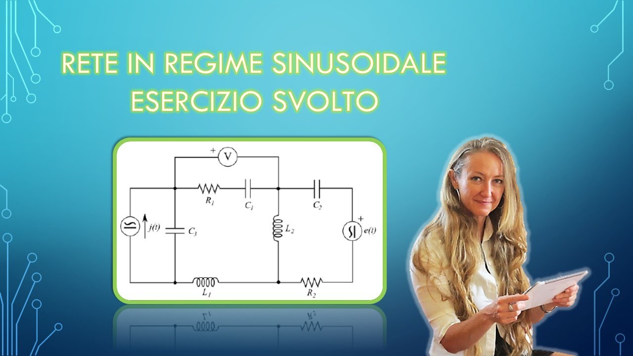 Calcolo corrente del generatore incognito J e delle potenze di una rete in regime sinusoidale