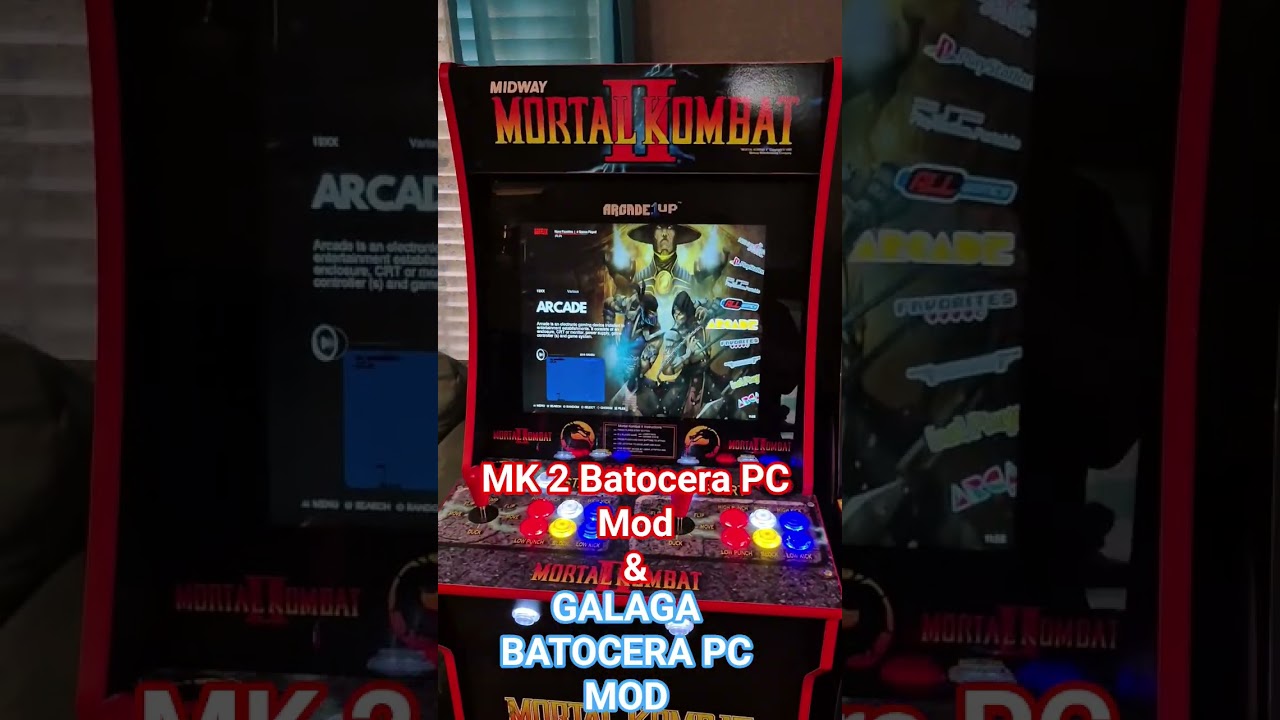 Arcade1up Quick MK 2 & GALAGA  BATOCERA PC Mod #arcade1up #arcade
