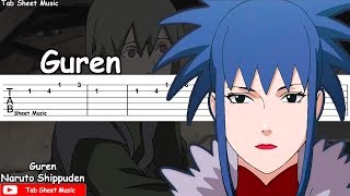 Naruto Shippuden OST - Guren / Shirohae Guitar Tutorial