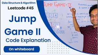 Jump Game II | Minimum Jumps to reach end of an array | Explanation on WhiteBoard | Leetcode #45