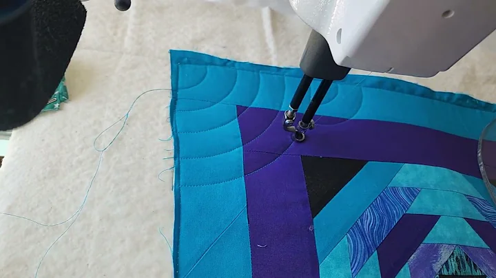 Susan Lawson Quilts- quilting the baptist fan with...