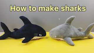 How to make a stuffed shark //サメのぬいぐるみの作り方 - YouTube