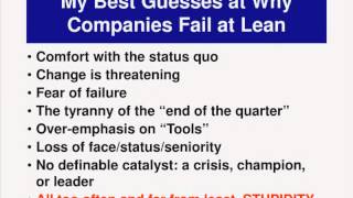 Wall Street Lean - Lean Failures