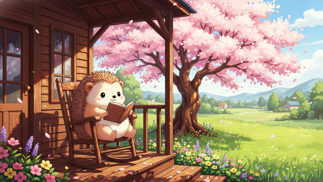 Cozy Cabin Porch Lofi 🌸🏡 | Calm, Gentle Beats for Reading, Relaxing & Slow Living