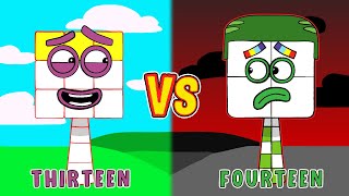 Fourteen VS Thirtheen (from Numberblocks) |My Sprunki OC animation