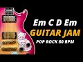 Pop Rock Backing Track E Minor | 80 BPM | Jam Track