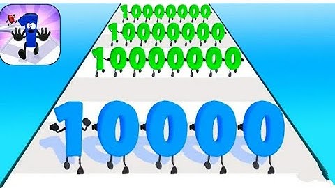 Satisfying mobile game/ Number Master: Run and Merge - number run 3d game video