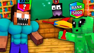 TOP RANK BRAWL STARS LVL in the School of Monsters Herobrine and Zombies in Minecraft animation