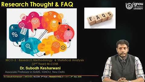 IGNOU Live Session on "Research Thought & FAQ" for M.Com Students
