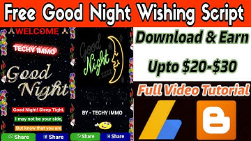 Free Download Good Night Viral Script For Blogger | Techy Immo