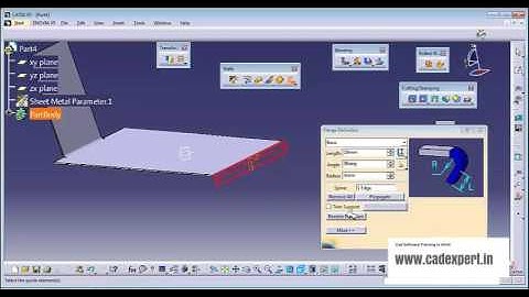 Catia Tutorial sheet metal add flange