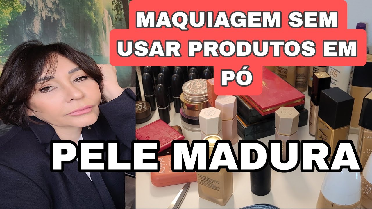PREPARAÇÃO DE PELE MADURA USANDO 2 TONS DE BASE: PELE ENRUGADA E FLÀCIDA INDEPENDE DE IDADE...