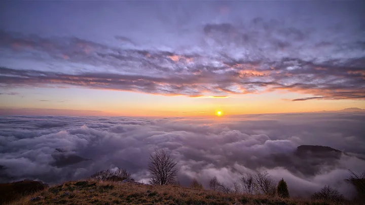 Sunset Above the Clouds Sky Timelapse Nature HD Scene Video Background Loop - DayDayNews