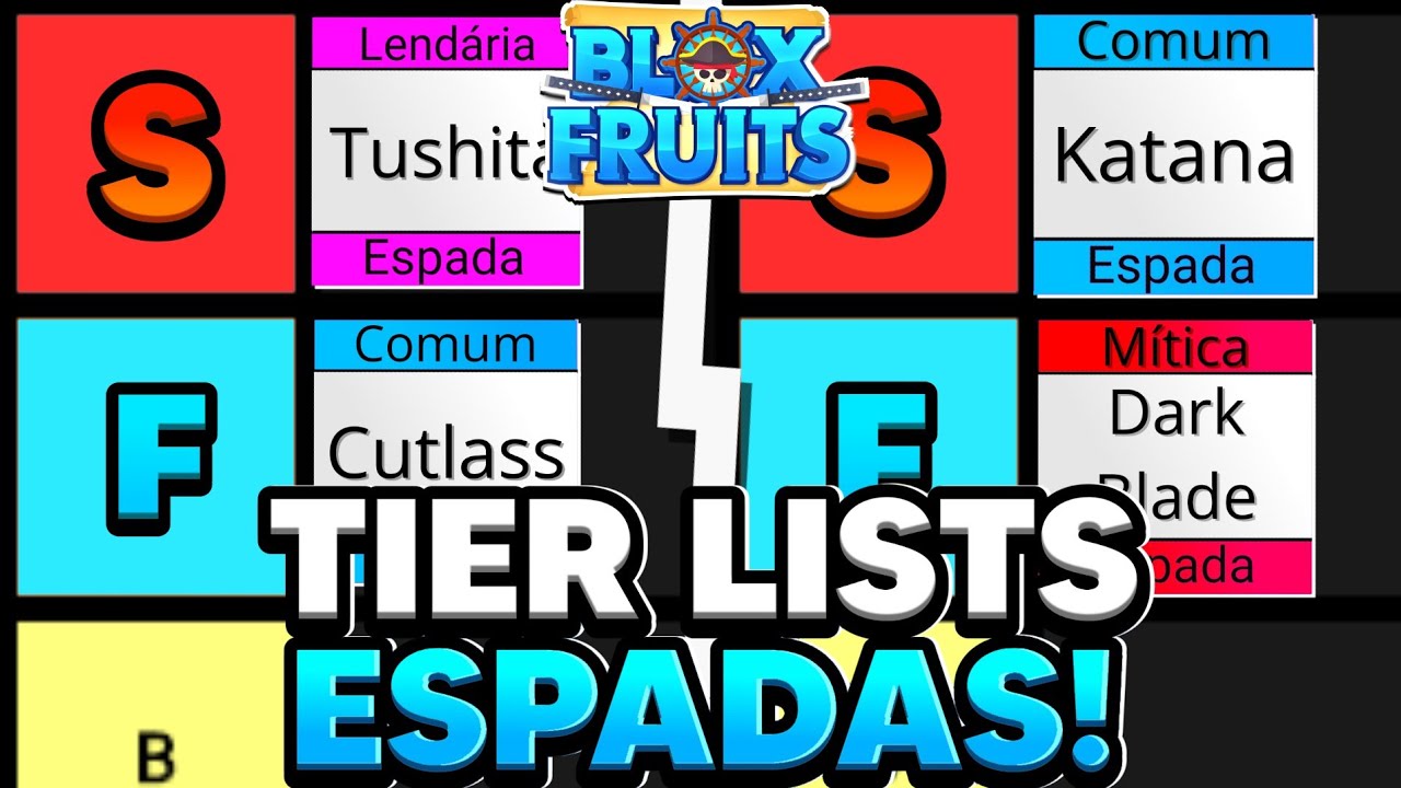 TIER LIST DE ESPADAS PARA PVP NO BLOX FRUITS 