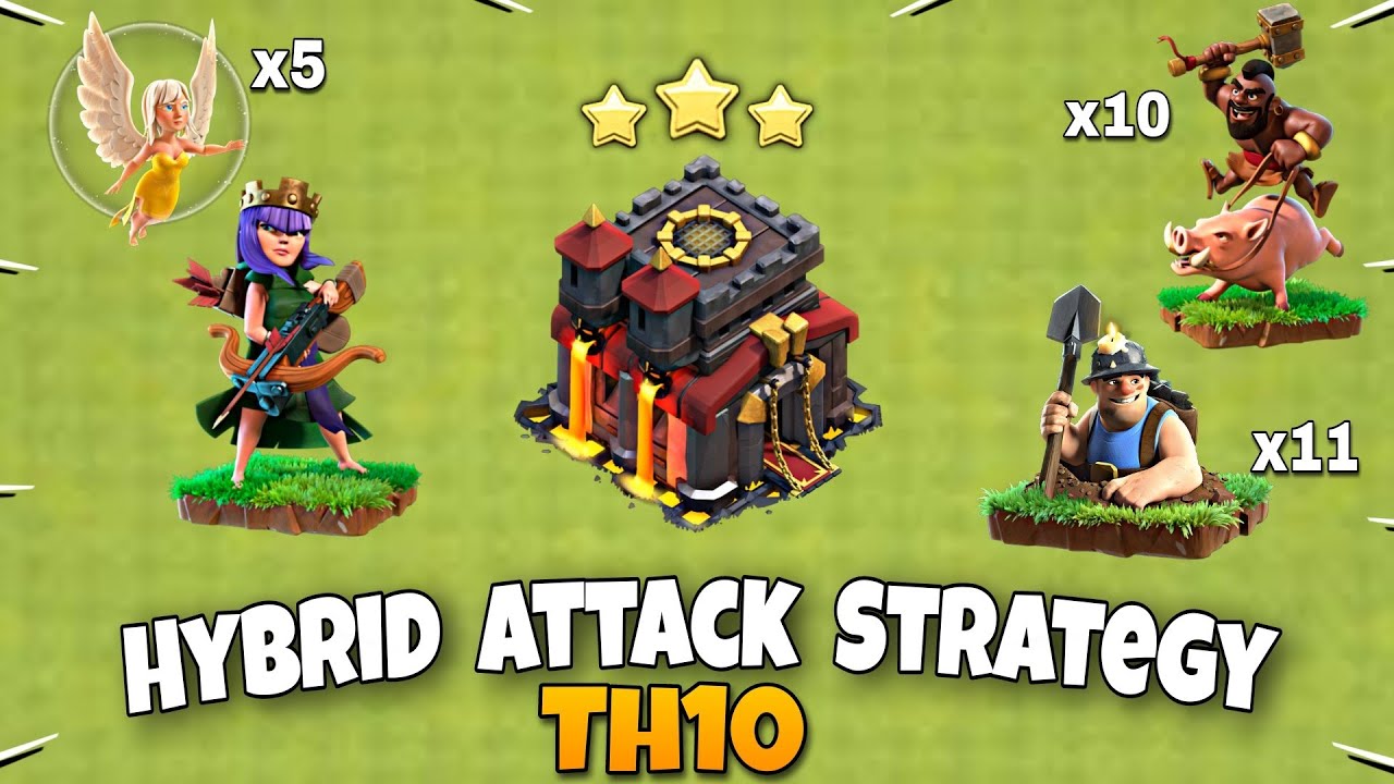 Th10 Hybrid Attack Strategy Th10 Hog Miner Attack Strategy Best